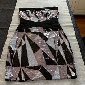 Evening strapless dress